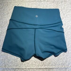 lululemon athletica Teal High-Rise Athletic Shorts
